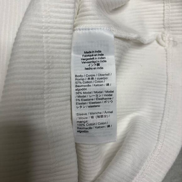 J.Crew White Ruched Strap Tank Top NWT Women’s Small Ruffle Trim - Picture 6 of 6